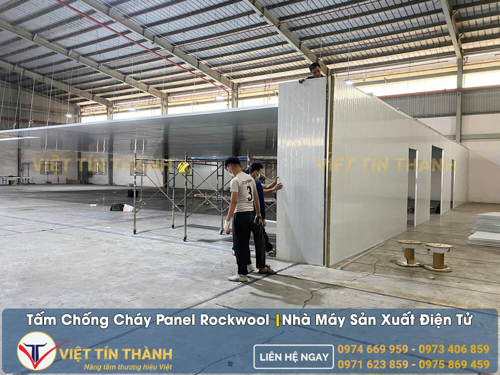 panel rockwool chống cháy